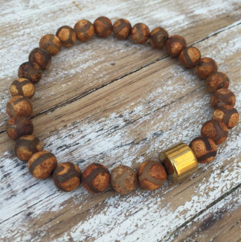 Mens Stag Collection - Tibetan Agate